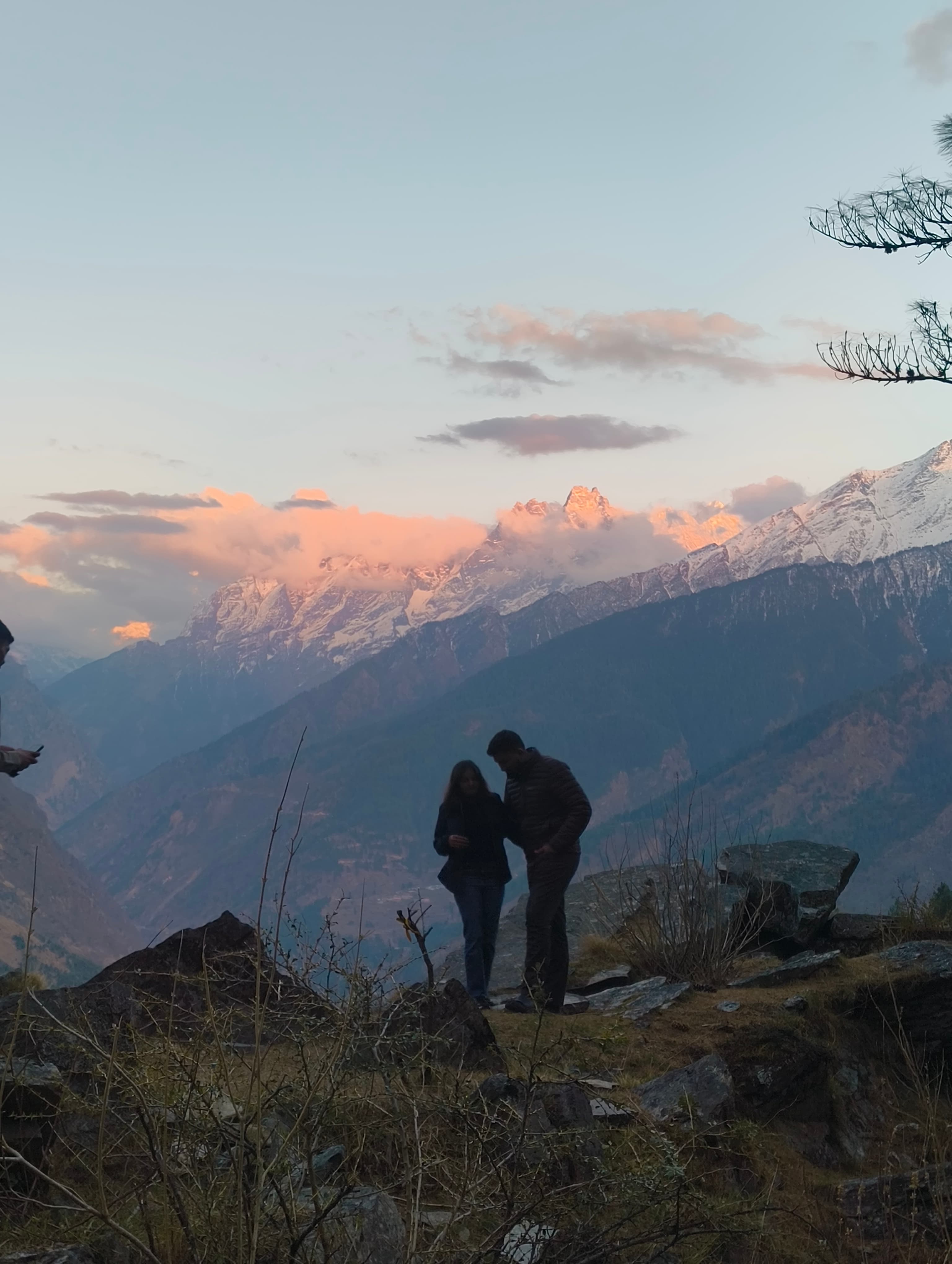 Sunset glow on the peaks